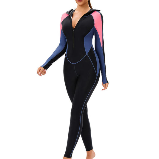 Womens Full Body Muslim Burkini Swimsuit One Piece Hooded Hijab Zipper Modest Swimsuit Islamic Full Cover Conservative Swimwear burkini à capuche,fermeture éclair