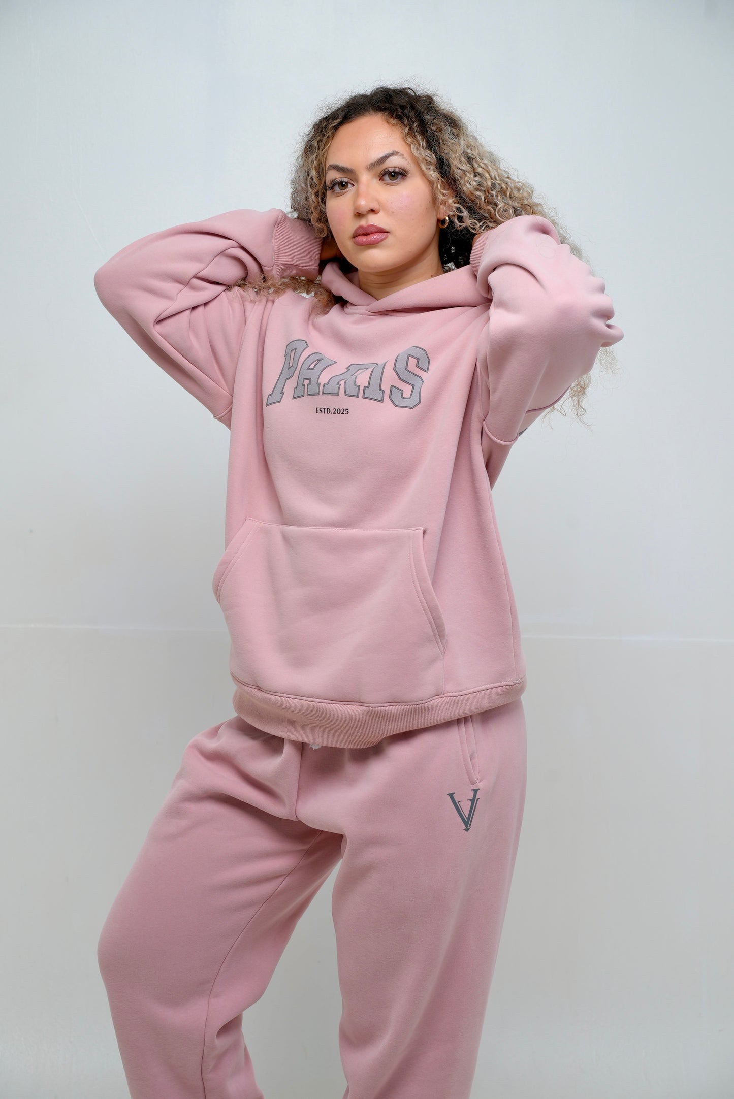 Pull Polar ice (Hoodie oversize) "Rose" unisexe