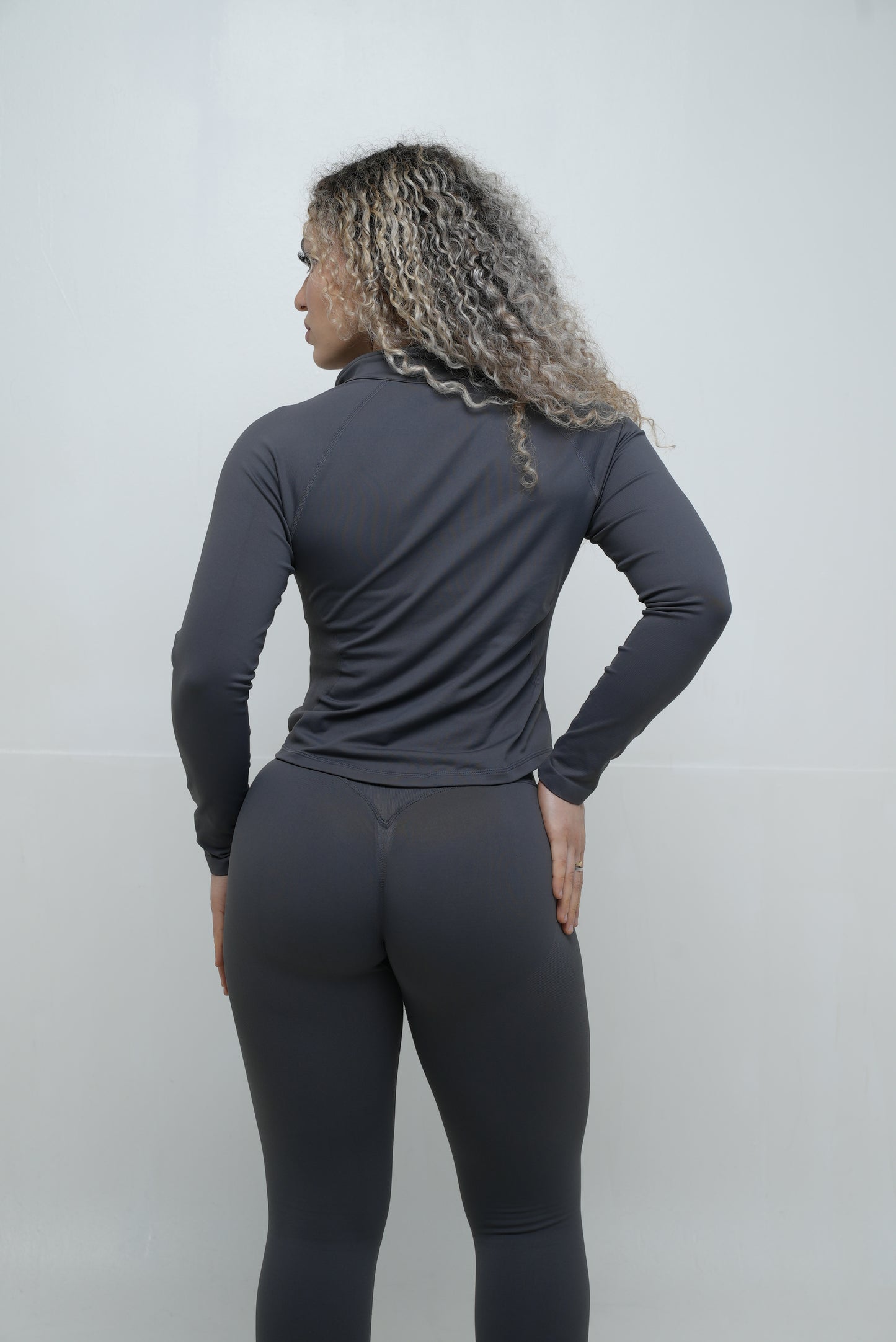 Veste de sport zippée femme Vantashape-Core "Gris"